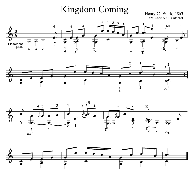 Kingdom Coming by Henry C. Work as arranged by Cynthia Cathcart